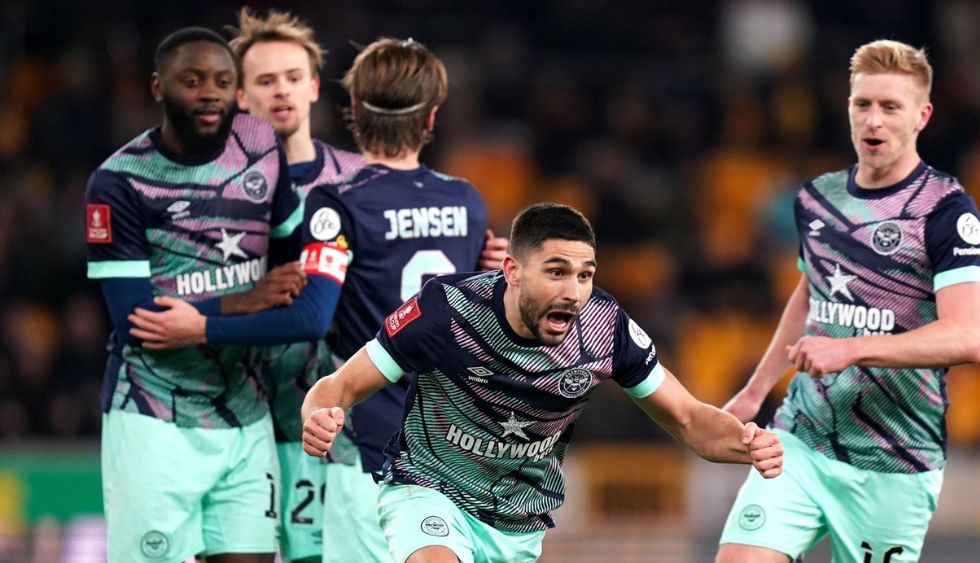 Neal Maupay's fourth goal since re-joining Brentford in September put them 2-1 in front
