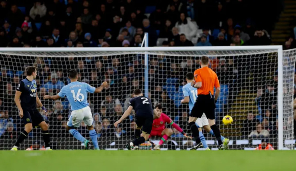 The Spaniard's goal was not dissimilar to the one that won City the Champions League