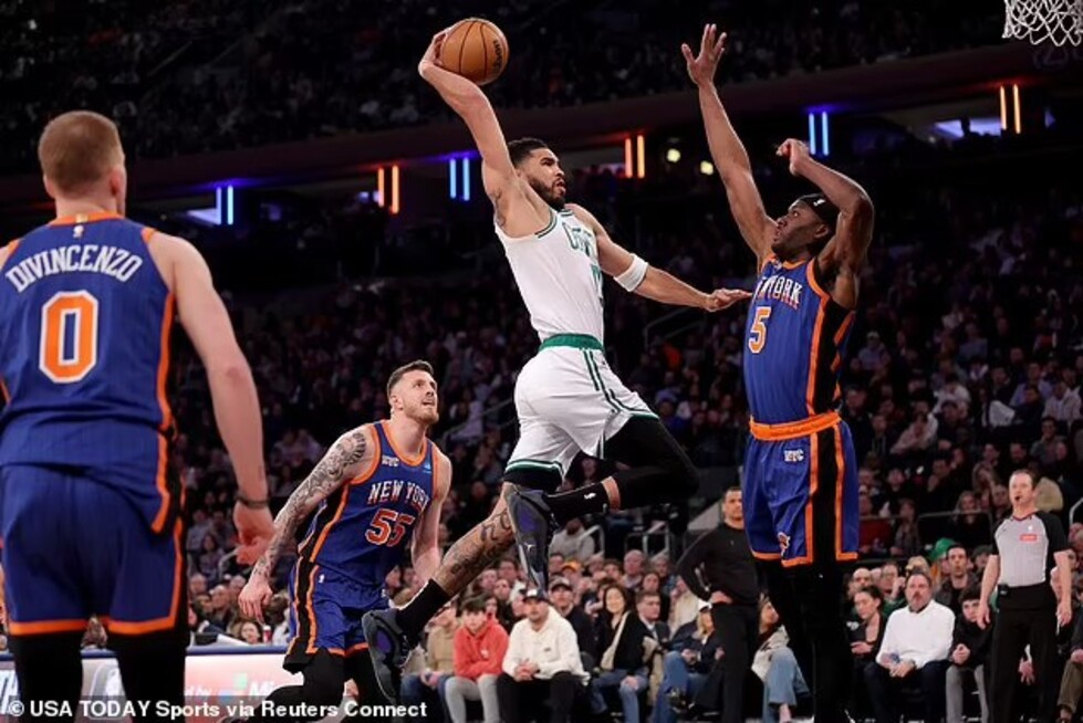 Boston Celtics New York Knicks NBA Basketball Tatum